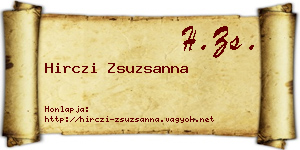 Hirczi Zsuzsanna névjegykártya